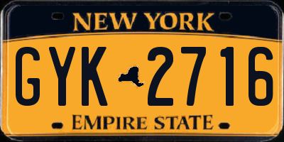 NY license plate GYK2716