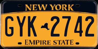 NY license plate GYK2742