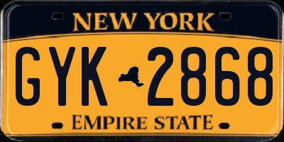NY license plate GYK2868