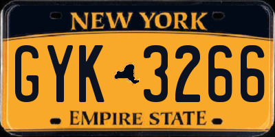 NY license plate GYK3266