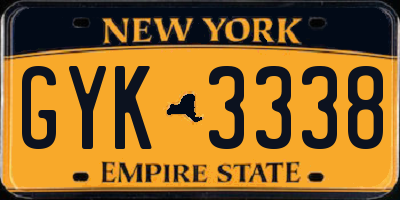 NY license plate GYK3338