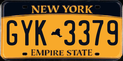 NY license plate GYK3379