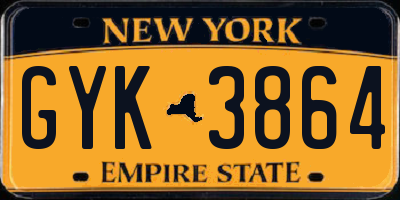 NY license plate GYK3864