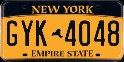 NY license plate GYK4048