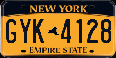 NY license plate GYK4128