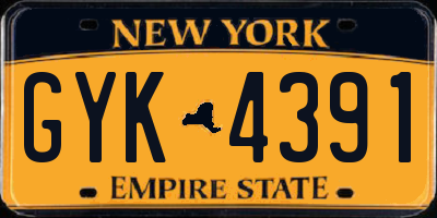 NY license plate GYK4391