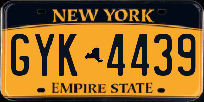 NY license plate GYK4439