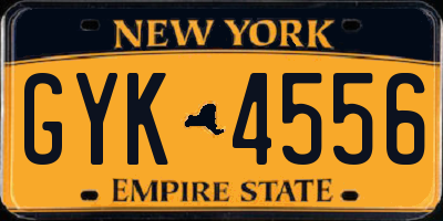 NY license plate GYK4556