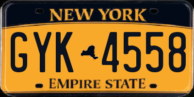 NY license plate GYK4558
