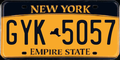NY license plate GYK5057