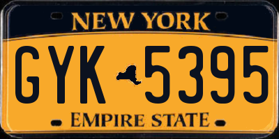 NY license plate GYK5395