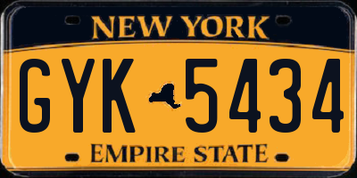 NY license plate GYK5434