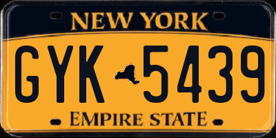 NY license plate GYK5439