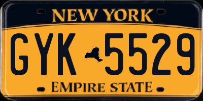 NY license plate GYK5529