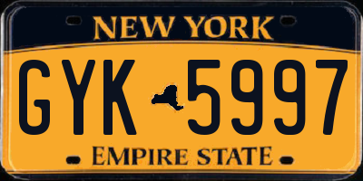 NY license plate GYK5997