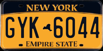 NY license plate GYK6044