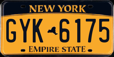 NY license plate GYK6175