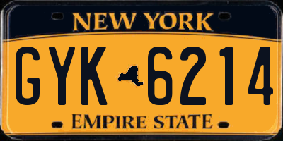 NY license plate GYK6214