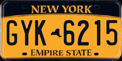 NY license plate GYK6215