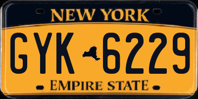 NY license plate GYK6229