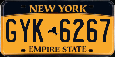 NY license plate GYK6267