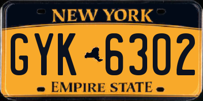 NY license plate GYK6302