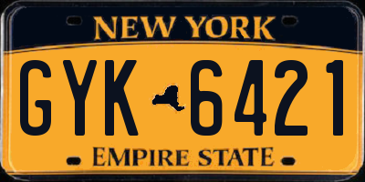 NY license plate GYK6421