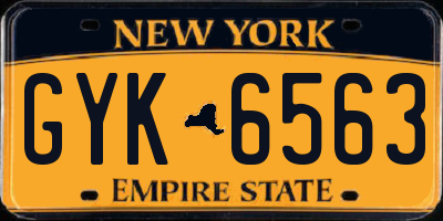 NY license plate GYK6563