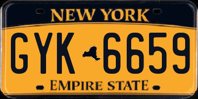 NY license plate GYK6659