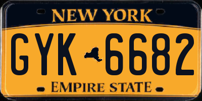 NY license plate GYK6682