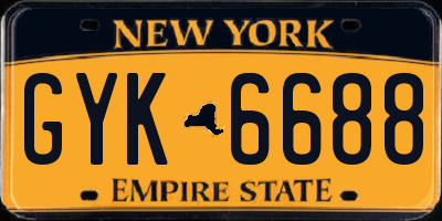 NY license plate GYK6688