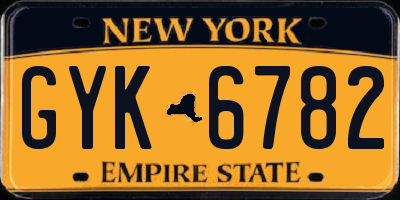 NY license plate GYK6782