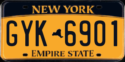 NY license plate GYK6901