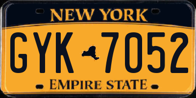 NY license plate GYK7052