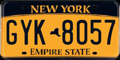 NY license plate GYK8057