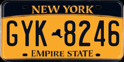 NY license plate GYK8246