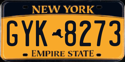 NY license plate GYK8273