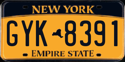 NY license plate GYK8391