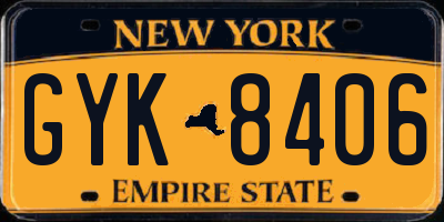 NY license plate GYK8406