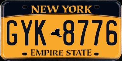 NY license plate GYK8776
