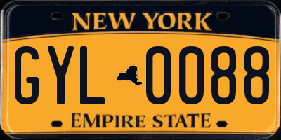 NY license plate GYL0088