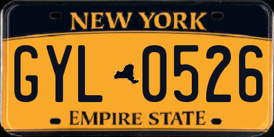 NY license plate GYL0526