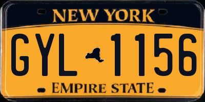 NY license plate GYL1156