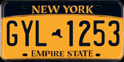 NY license plate GYL1253
