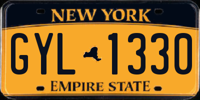 NY license plate GYL1330