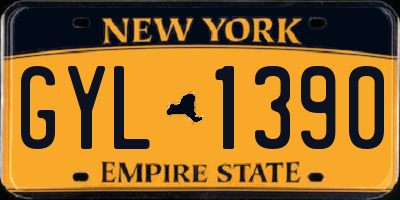NY license plate GYL1390