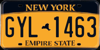 NY license plate GYL1463