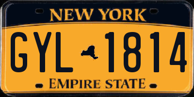 NY license plate GYL1814