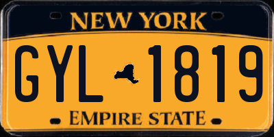 NY license plate GYL1819