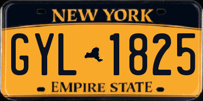 NY license plate GYL1825